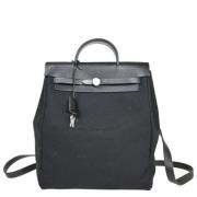 Pre-owned Canvas backpacks Hermès Vintage , Black , Dames