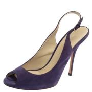 Pre-owned Suede sandals Gucci Vintage , Purple , Dames