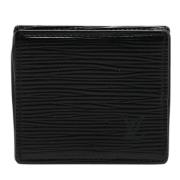 Pre-owned Leather wallets Louis Vuitton Vintage , Black , Dames