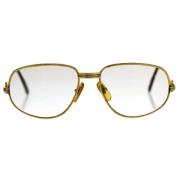 Pre-owned Metal sunglasses Cartier Vintage , Yellow , Dames