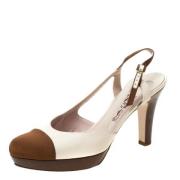 Pre-owned Canvas sandals Salvatore Ferragamo Pre-owned , White , Dames