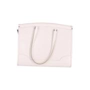 Pre-owned Leather totes Louis Vuitton Vintage , White , Dames
