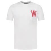 Witte T-shirts en Polos met Zakje Woolrich , White , Heren