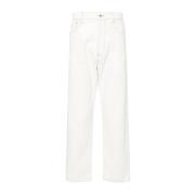 Witte jeans met borduursel en contrasterende stiksels Kenzo , White , ...