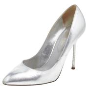 Pre-owned Leather heels Sergio Rossi Pre-owned , Gray , Dames