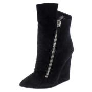 Pre-owned Suede boots Giuseppe Zanotti Pre-owned , Black , Dames