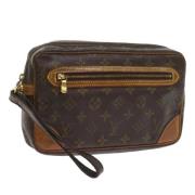 Pre-owned Canvas clutches Louis Vuitton Vintage , Brown , Dames