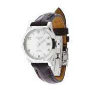 Automatisch Zilverkleurige Wijzerplaat Leren Band Horloge Longines , W...