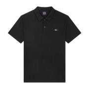 Organisch katoenen polo met haaienbadge Paul & Shark , Black , Heren