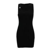 Zwarte Gebreide Uitgesneden Jurk Coperni , Black , Dames