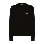 Zwarte Sweaters - Pull Girocollo Dolce & Gabbana , Black , Heren