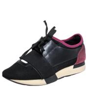 Pre-owned Leather sneakers Balenciaga Vintage , Black , Dames