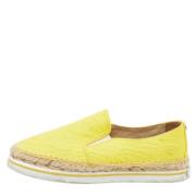 Pre-owned Canvas sneakers Jimmy Choo Pre-owned , Yellow , Dames