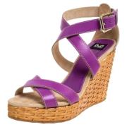 Pre-owned Leather sandals Dolce & Gabbana Pre-owned , Purple , Dames