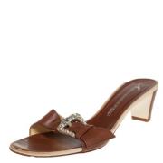 Pre-owned Leather sandals Giuseppe Zanotti Pre-owned , Brown , Dames