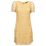 Pre-owned Lace dresses Dolce & Gabbana Pre-owned , Yellow , Dames