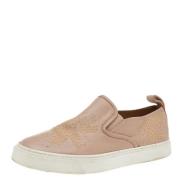 Pre-owned Leather sneakers Chloé Pre-owned , Beige , Dames