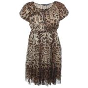 Pre-owned Silk dresses Dolce & Gabbana Pre-owned , Brown , Dames