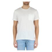 Manderly FIM 01 Katoenen T-shirt Peuterey , White , Heren