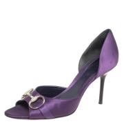 Pre-owned Satin heels Gucci Vintage , Purple , Dames