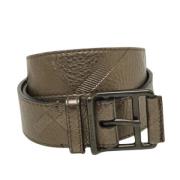 Pre-owned Leather belts Burberry Vintage , Gray , Dames