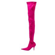 Pre-owned Satin boots Balenciaga Vintage , Pink , Dames