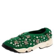 Pre-owned Mesh sneakers Dior Vintage , Green , Dames