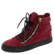 Pre-owned Suede sneakers Giuseppe Zanotti Pre-owned , Red , Dames