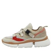 Pre-owned Leather sneakers Chloé Pre-owned , Beige , Dames