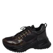 Pre-owned Coated canvas sneakers Louis Vuitton Vintage , Black , Dames