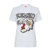 Blauwe Tiger Varsity T-shirt Kenzo , Blue , Dames