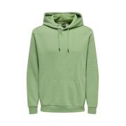 Hedge Green Life Hoodie Sweat Only & Sons , Green , Heren