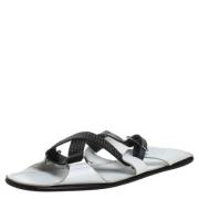 Pre-owned Leather sandals Versace Pre-owned , White , Dames