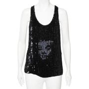 Pre-owned Silk tops Alexander McQueen Pre-owned , Black , Dames