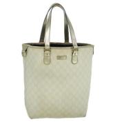 Pre-owned Canvas totes Gucci Vintage , White , Dames