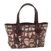 Pre-owned Canvas totes Burberry Vintage , Red , Dames