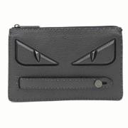 Pre-owned Leather clutches Fendi Vintage , Gray , Dames