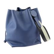 Pre-owned Leather shoulder-bags Hermès Vintage , Blue , Dames