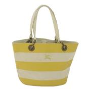 Pre-owned Canvas totes Burberry Vintage , Yellow , Dames