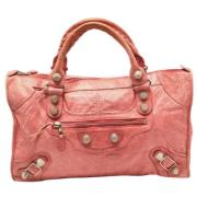 Pre-owned Leather totes Balenciaga Vintage , Pink , Dames