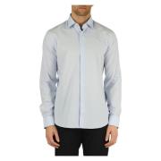 Slim Fit Katoenen Overhemd met Logo Borduursel Michael Kors , Blue , H...