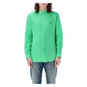 Linnen Overhemd Ralph Lauren , Green , Heren