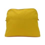 Pre-owned Canvas handbags Hermès Vintage , Yellow , Dames