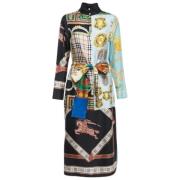 Pre-owned Silk dresses Burberry Vintage , Multicolor , Dames