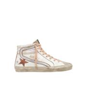 Italiaanse Slide Sneakers van Napa Leer Golden Goose , White , Dames