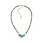 Turquoise Bloemen Ketting Gachon Pothier , Multicolor , Dames