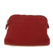 Pre-owned Canvas handbags Hermès Vintage , Red , Dames