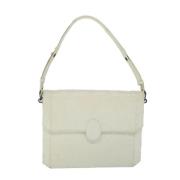 Pre-owned Leather handbags Yves Saint Laurent Vintage , White , Dames