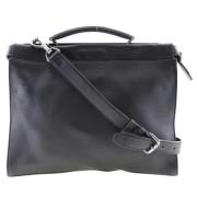 Pre-owned Leather briefcases Fendi Vintage , Black , Dames
