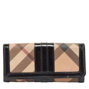 Pre-owned Coated canvas wallets Burberry Vintage , Beige , Dames
